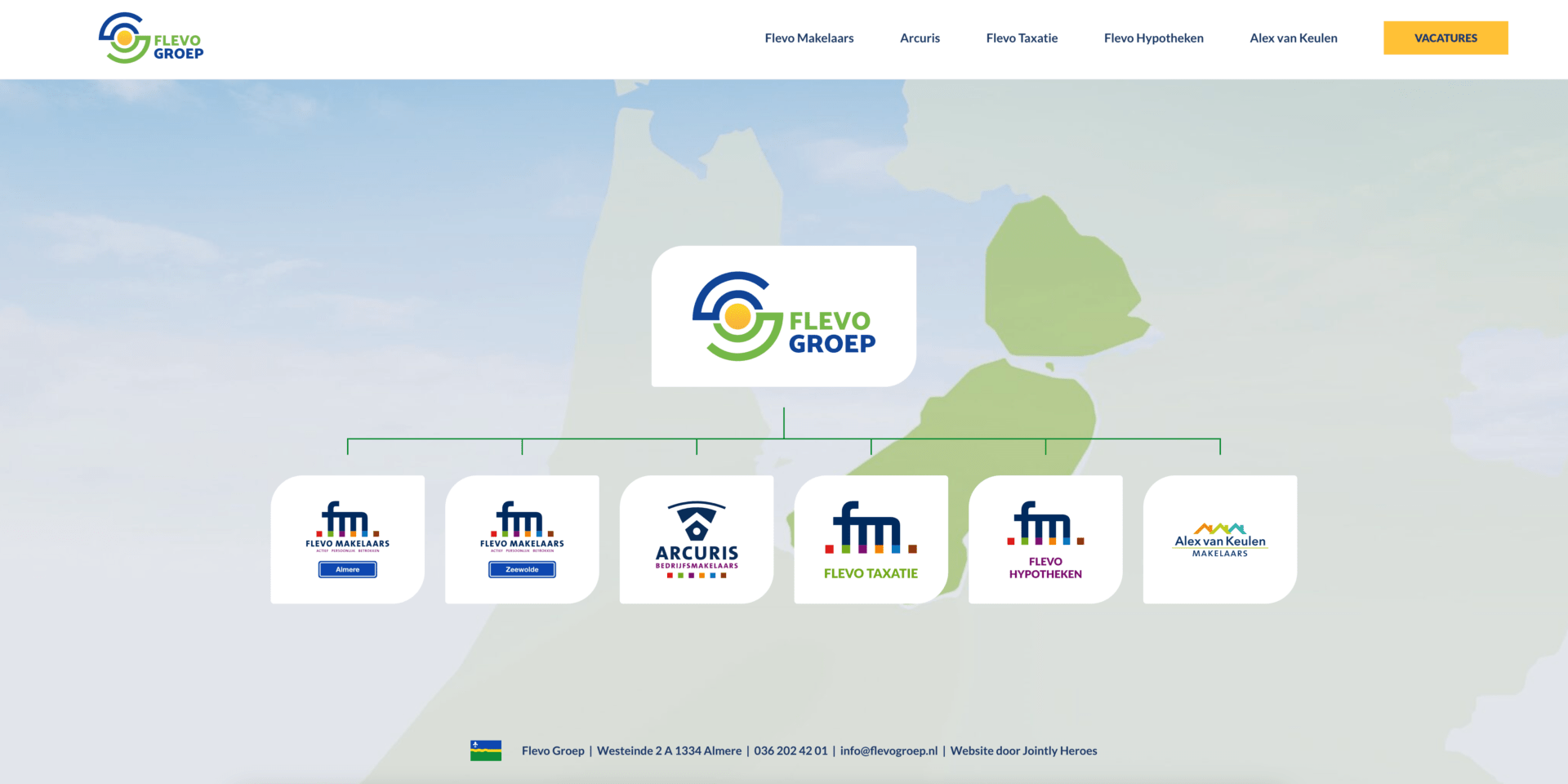 overkoepelende website flevogroep